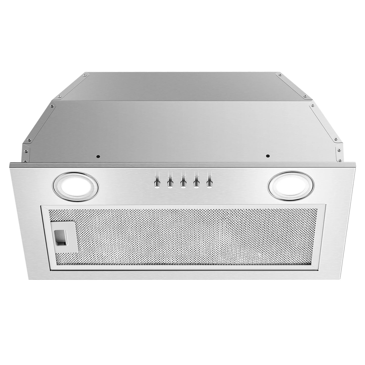Range Hood Insert 20 Inch, Built-in Kitchen Hood 600CFM, Vent Hood Insert W/Mesh Filter, Push Button Control,w/ 3 Speed Fan