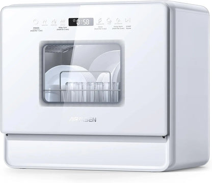 Countertop Dishwasher, Large Capacity, Compact for Small Kitchen, No Installation, Limited Time Promotion, Black Friday Sale
