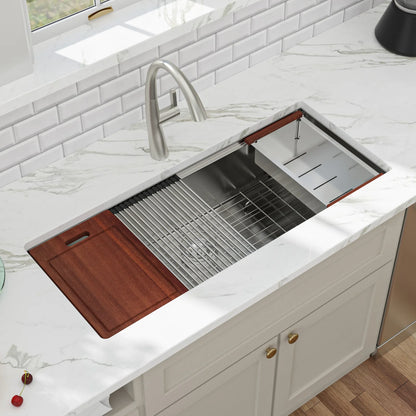 US Shipping SUS304 Material 45 Inch Undermount Stainless Steel Kitchen Sink Handmade Single Bowl
