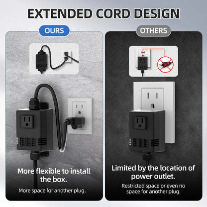 Heavy Duty Garbage Disposal Air Switch Brushed Stainless Steel Sink Top Push Button 16AWG Power Cord for Kitchen Countertop Use