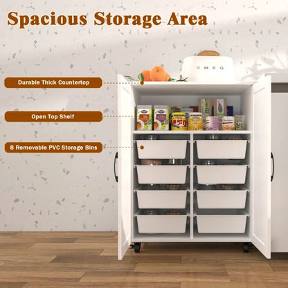 Storage Cabinet, Strong and Durable, Large Capacity Storage Cabinet for Living room, Bedroom, Kitchen, Home must-have!