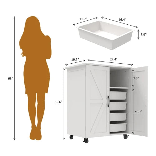 Storage Cabinet, Strong and Durable, Large Capacity Storage Cabinet for Living room, Bedroom, Kitchen, Home must-have!