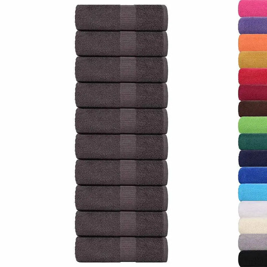 W2B VidaXL Anthracite 100% Cotton Small Soap Towel Set of 10 for Kitchen Use