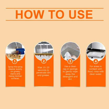 Jakehoe Spray  Kitchen Stove Hood Cleaning Oil And Dirt Removal Cleaner