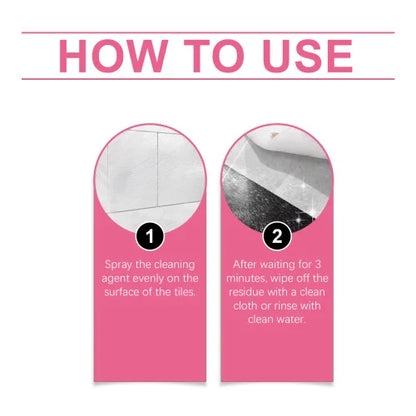 Jakehoe Multi-Purpose Tile Cleaner Living Room Kitchen Floor Decontamination Brightening Clean Polishing Remove Oil