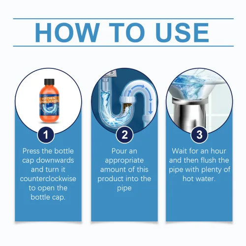 Jue-Fish Clogging Remover Sink Drain Kitchen Toilet Pipe Odor Cleaning